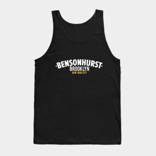 Bensonhurst Brooklyn NYC - Clean Minimalistic Logo Design Tank Top